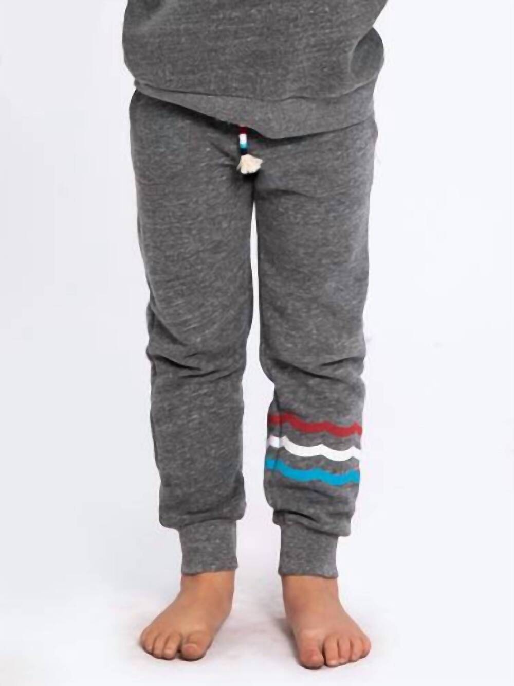 NEW SOL ANGELES kid's essential coastal striped jogger in gray